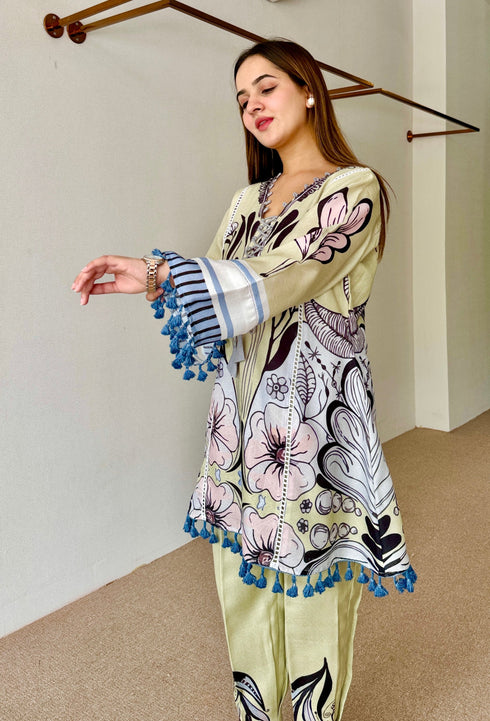 Anaya Green Festive Fusion Set